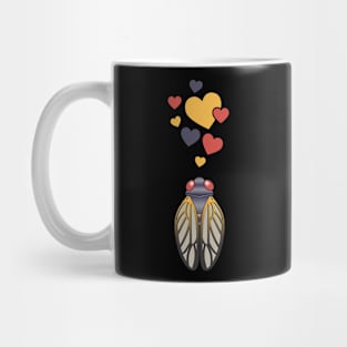 Cute Cicada With Hearts Mug